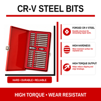 Juego de 40 Puntas de Destornillador para Servicio Automotriz, Perfiles Torx/Hexagonales/Triangulares, Resistentes a la Corrosión, en Estuche Metálico Resistente