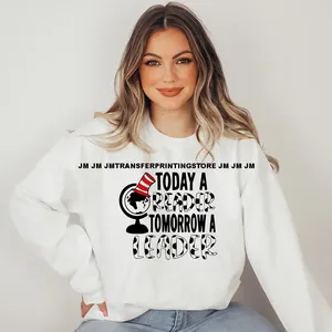 Nuove paillettes finte lette attraverso le decalcomanie americane Design in ferro su DTF essere una bella storia che gli insegnanti trasferiscono adesivi per abbigliamento - Product Image 5