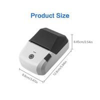 Impresora Portátil Inalámbrica para Impresión de Recibos y Etiquetas en Papel Térmico Directo de 58 mm, Uso en Puntos de Venta con Códigos de Barras