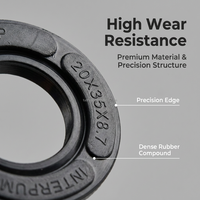 Kit de joints d'étanchéité haute pression TRS-High Quality WS-SEALS 20*35*7.5 Interpump en caoutchouc FKM, tissu PTFE et joint en V, référence 69 pour INTER WS201