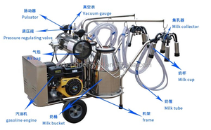 Machine à traire à piston pulsatoire à double poignée en plastique rigide de 25 L pour la collecte du lait de brebis et de chèvre - Product Image 3