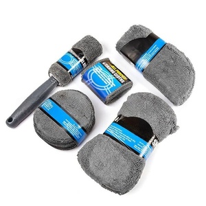 9 Piece Microfiber Car Cleaning Kit Automotive Detailing Towel Set Wash Applicator Pads Wheel Cleaning Tools - Product Image 4