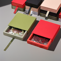 Boîte cadeau rigide personnalisée avec impression pour bijoux, cosmétiques, bougies, organiseur à tiroir coulissant pour colliers, multicolore, fournisseur en gros