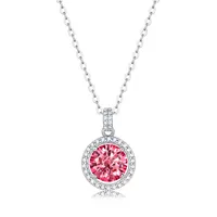 Bead Strand Necklace Manufacturers Direct Selling Gemstone Bead Strand Pink Moissanite Necklace