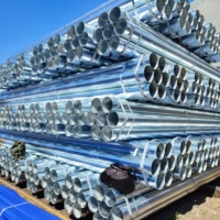 Tuyau en acier galvanisé soudé, revêtu de zinc, DN15 à DN200, pour ligne d'air comprimé, taille standard disponible, compatible conteneur mixte