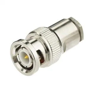 Conector bnc macho giro 75ohm RG59 RG6, cable coaxial de PVC, conector bnc de cámara cctv