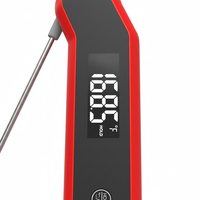 Termometer Daging Digital Lipat Tahan Air IP67 Bahan Stainless Steel 304 untuk Memasak Makanan di Dapur, BBQ, dan Panggangan