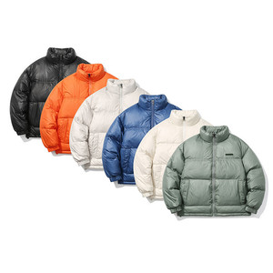 Veste d'hiver pour hommes, couleur unie, multicolore, vestes décontractées en duvet - Product Image 4