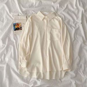 Nueva Camisa de Gasa para Mujer, Estilo Vintage, Corte Regular, Cuello Alto, Edición Coreana, Versátil, Primavera/Otoño, Logotipo Frontal, Secado Rápido - Product Image 4