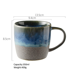 Cốc Gốm Tráng Men Màu Hoạt Tính Với Hai Màu Pha Trộn Đồ Đá Cốc Cà Phê Đất Nung Cốc Trà Retro - Product Image 6