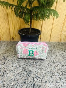 Pochette de maquillage florale en coton faite à la main très demandée, cadeaux pour demoiselles d'honneur, sac cosmétique pour femme grande capacité - Product Image 4