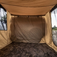 Auvent latéral de voiture personnalisé 2,5x2,5m avec espace de rangement, résistant au sable, en tissu Ripstop 420D, imperméable et pare-soleil pour 4x4, SUV et camping tout-terrain