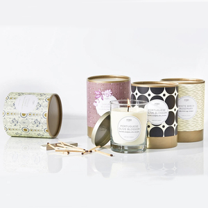 Bougies en verre à la cire de soja, boîte en métal peinte de luxe, <span class=keywords><strong>bougie</strong></span> parfumée pour cadeau de mariage, bougies d'<span class=keywords><strong>huile</strong></span> <span class=keywords><strong>essentielle</strong></span>, personnalisées en usine chinoise - Product Image 6