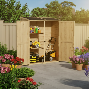 Armoire <span class=keywords><strong>de</strong></span> rangement en <span class=keywords><strong>bois</strong></span> avec <span class=keywords><strong>toit</strong></span> étanche Abri <span class=keywords><strong>de</strong></span> <span class=keywords><strong>jardin</strong></span> avec étagères amovibles - Product Image 3