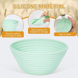Banneton en silicone, paniers à pain au levain (lot de 6, 5 pouces), bols de levage ronds avec kit de démarrage, fournitures de boulangerie - Product Image 2