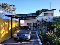 Cochera de Aluminio Independiente, Diseño Moderno, Refugio Impermeable para Estacionamiento al Aire Libre y Uso en Jardín