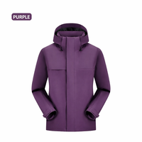 Vêtements de randonnée unisexes 3 en 1, veste à capuche chaude grande taille, imperméable et coupe-vent pour la chasse urbaine, la marche, le vélo, la moto