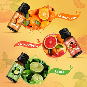 Juego de Aceites Esenciales Cítricos para Difusor, para Velas y Jabones Caseros, Naranja Dulce, Bergamota, Limón, Pomelo, Lima, Mandarina - Product Image 4