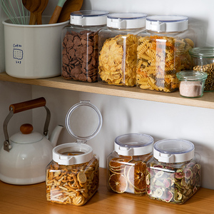 SHIMOYAMA 900ml contenedores sellados transparentes para alimentos herméticos con tapas para tarros de contenedores de almacenamiento de despensa - Product Image 2