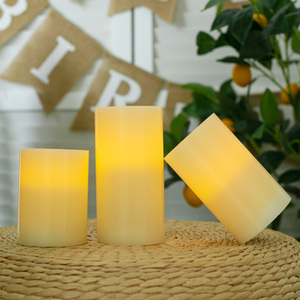 Bougies <span class=keywords><strong>LED</strong></span> sans flamme Senmasine 3x4/5/6 pouces à piles, effet de flamme vacillante, en cire véritable, avec télécommande, pour décoration d'Halloween - Product Image 5