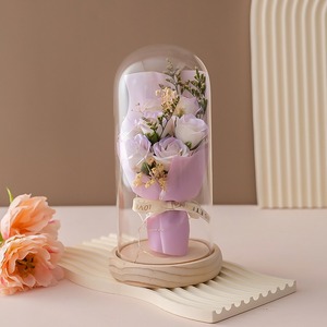 Высококачественная коробка, лучший подарок с красивыми сохранившимися розами в стеклянном куполе, потрясающая композиция из сохранившихся цветов и растений - Product Image 4