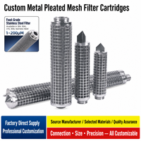 Cartucho de Filtro Plegado de Acero Inoxidable 304 316L, Fieltro de Fibra Metálica Sinterizada para Filtración de Aceite y Productos Químicos a Alta Temperatura
