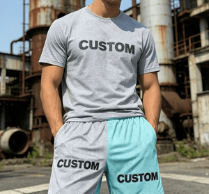 Custom Logo Design Vintage <b>Elastic</b> Waist Breathable 100% Polyester Knitted Embroidered Casual Mid Waist Mesh Shorts - Product Image 2