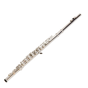 Flûte à 16 trous, clé E, accordée en Do, nickelée, à trous fermés, en laiton plaqué argent - Product Image 4