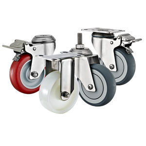 <span class=keywords><strong>3</strong></span> <span class=keywords><strong>4</strong></span> <span class=keywords><strong>5</strong></span> Zoll Trolley-Rollen Edelstahl PU/ TPR/ <span class=keywords><strong>NYLON</strong></span> Lenkrollen Industrielle SUS 304 Edelstahl-Laufrollen - Product Image 1