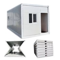 Maison conteneur étanche extensible de 40 pieds Caravane mobile portable avec 2 à 4 chambres à coucher pour bureau, salle de bain et toilettes