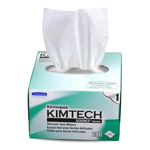 FTTH一次性KIMTECK Kimwipes Kimtech光纤清洁纸280pcs KCC34155精致任务雨刷1层白色金伯利