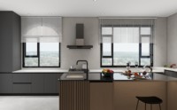 Ensemble d'armoires de cuisine intelligentes en bois massif, sur mesure, modernes, prêtes à assembler, rangement de luxe, armoires de cuisine modulaires
