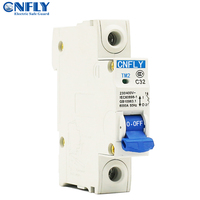 Disjoncteur miniature professionnel CNFLY YCB6-63 courbe C, unipolaire, 16A 20A 25A 32A 63A, 4.5kA, IP20, 230V 50/60Hz