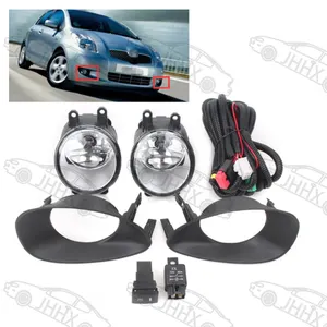 Fog lamp cover with wire switch for Toyota yaris Hatchback 2006-2012 front bumper fog lights cover front fog light lamp cover