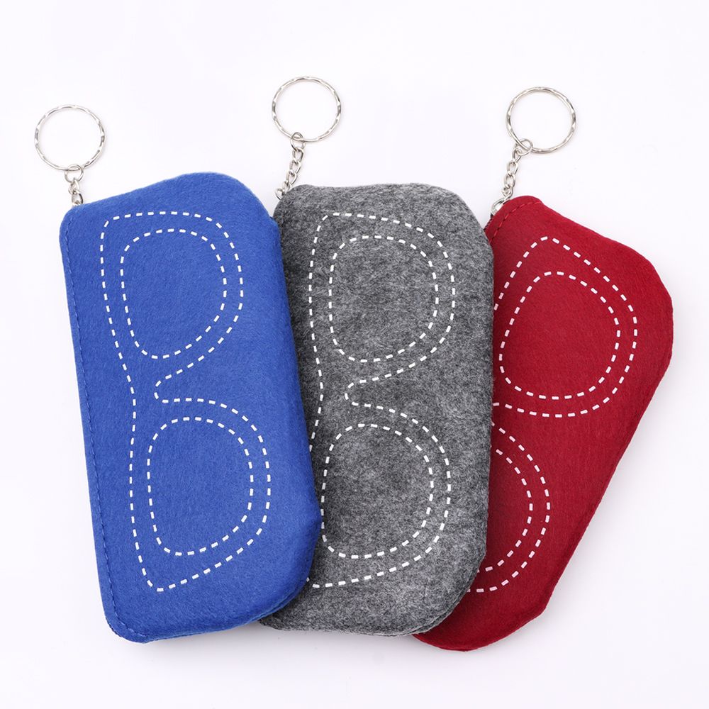 Мягкий фетровый футляр для очков, футляр для солнцезащитных очков, Чехол для очков для чтения на молнии, защитный футляр для очков