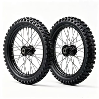Juego de Ruedas Tubeless Supermoto Plateadas de 17 Pulgadas para Sur-Ron X260 Light Bee, Mecanizadas por CNC, 1.60x17 2.15x17 FR RR