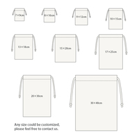 Pochette en mousseline géométrique personnalisée - Sac à cordon en coton écologique réutilisable et recyclable