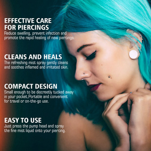 Ear <strong>Piercing</strong> Aftercare <strong>Solution</strong> 30ml <strong>Piercing</strong> Cleaner Aftercare Spray <strong>Body</strong> <strong>Piercing</strong> After Care Spray Cleaning <strong>Piercing</strong> Spray - Product Image 4