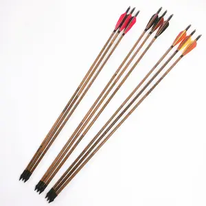 Frecce di bambù da caccia rapida con punte tradizionali frecce da tiro con la schiena del cavallo