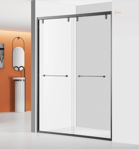 Puerta de ducha corrediza bidireccional, puerta de cristal para ducha, de dos vías, de - Product Image 1