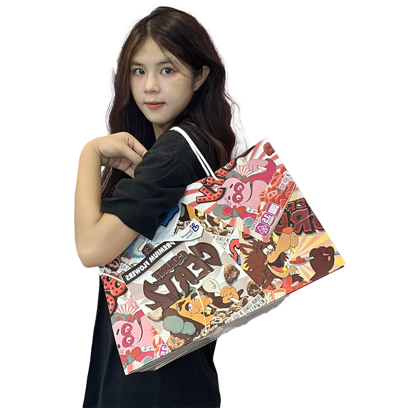 Hot Sale Fashion Portable Paper Bag with logo Luxury Gift Shopping Paper Bag Packing Colorful Business High Quality Paper Bag