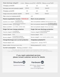 Fabricante <span class=keywords><strong>Daly</strong></span>, <span class=keywords><strong>BMS</strong></span> Tipo K para Baterías de Iones de Litio y LiFePO4, 3S 4S 12V <span class=keywords><strong>7S</strong></span> 8S <span class=keywords><strong>24V</strong></span> 13S 14S 16S 48V 60V 20S 24S 72V 40A 60A <span class=keywords><strong>100A</strong></span> - Product Image 2