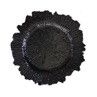 Assiettes de présentation élégantes Jane Love en feuille d'or, rondes en acrylique de 13 pouces, pour dîners et mariages, ensemble de décoration de fête de luxe