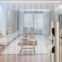 Rideau souple en PVC transparent de 1,3 à 3 mm pour porte, résistant au vent, pour atelier, anti-poussière, rideau de séparation pour climatisation