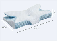 Prix d'usine ODM OEM Oreillers tricotés en mousse à mémoire de forme orthopédiques à motif papillon pour le soulagement des douleurs cervicales