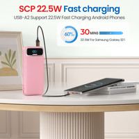 Usine d'origine ultra-mince câble intégré 22.5W chargeur rapide 10000mAh grande capacité batterie portable batterie externe pour Iphone