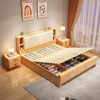 Lit mural moderne en bois massif, taille King Size, lit convertible durable, mobilier de chambre à coucher - Vente chaude