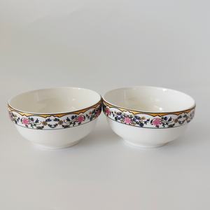 Juego de vajilla de cerámica con patrón floral exquisito con calcomanías elegantes, platos, cuencos, bandeja para servir para comedor, decoración del hogar y regalos - Product Image 5