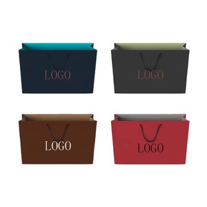 Sac en papier kraft personnalisé avec logo, brun uni, plusieurs tailles, avec poignée, vente en gros, emballage pour le commerce de détail - Product Image 2