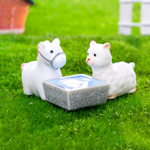 Figuras de Resina en <span class=keywords><strong>Miniatura</strong></span> de <span class=keywords><strong>Ganado</strong></span>, Ovejas y Caballos para Decoración de Paisajes de Granjas, Adornos de Animales Pequeños, Accesorios para Manualidades - Product Image 6